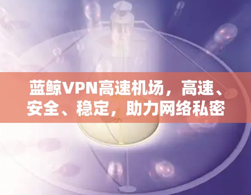蓝鲸VPN高速机场，高速、安全、稳定，助力网络私密化