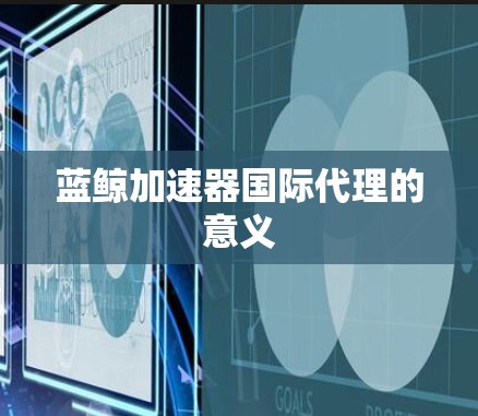 蓝鲸加速器国际代理的意义